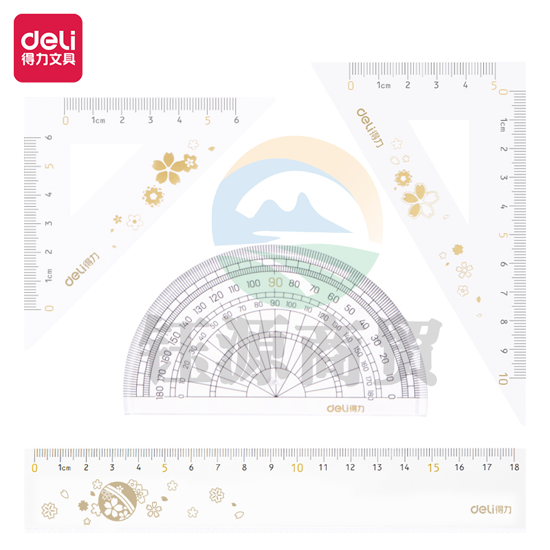 得力79543 光樱下系列18cm套尺(混)(套)