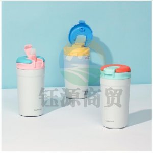 乐扣乐扣 LOCK&LOCK  430ml薄荷绿 LHC4298MIT 翻盖小咖杯 316不锈钢吸管直饮保温杯