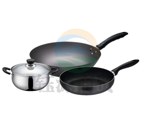 苏泊尔爱家锅具必备三件套 32cm炒锅+26cm煎锅+20cm汤锅