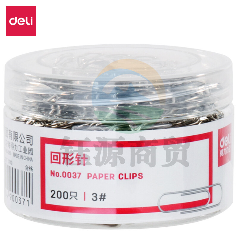 得力0037回形针(200枚/筒)(20筒起送)