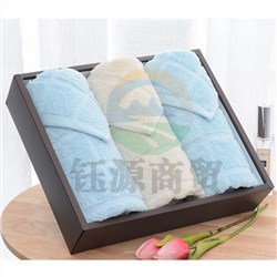 洁丽雅（Grace） 全棉优品-4 3条面巾棉桃礼盒装