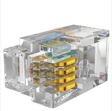 山泽（SAMZHE）SJ-3450 4P4C高品质电话水晶头 语音电话线接头 电话语音水晶头 50个