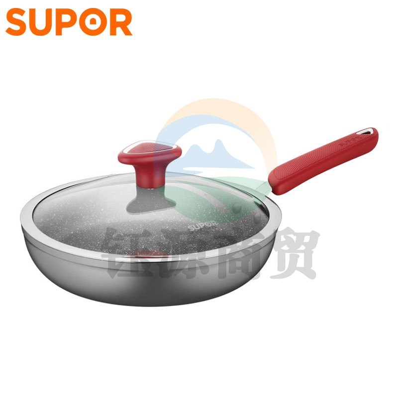 苏泊尔PJ28W8 星星石系列 火红点聚油煎锅 28cm