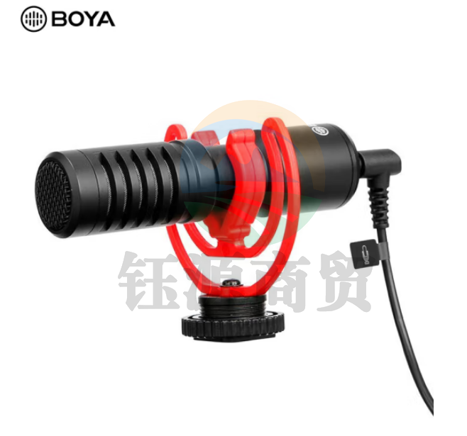 博雅BY-MM1 Pro超心型指向电容麦克风 网课视频拍摄相机收录音机顶麦外接便携小话筒