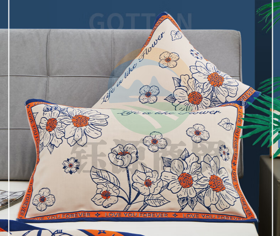 新亚 枕巾 纯棉10层纱布枕巾1对装 53×80cm（对）