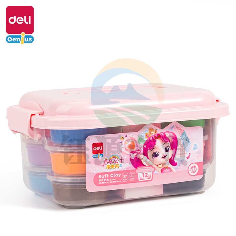 得力67897_爱美莉工具箱粘土套装12色(混)(箱)