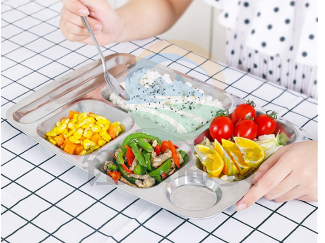 津御商厨 304不锈钢 6格加深餐盘