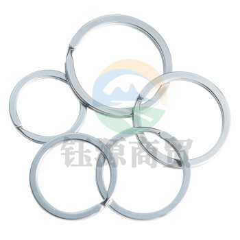 YORA 不锈钢钥匙圈环钥匙平环汽车钥匙扣圆形大小扁圈加厚简易配件卡扣32mm10个装