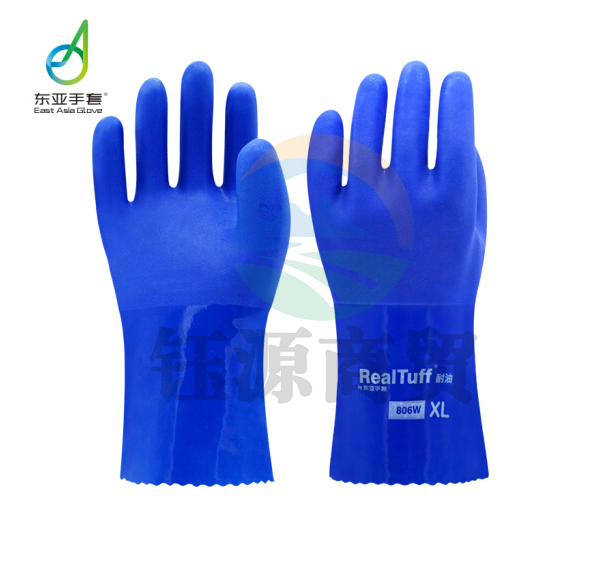东亚（EAST）806 耐油手套耐酸碱手套工业浸塑橡胶手套劳保手套大码防水