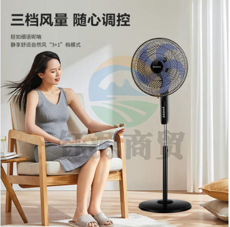 艾美特（Airmate）五叶大风量遥控落地扇/立式通风家用静音节能电风扇/定时遥控风扇FSW52R