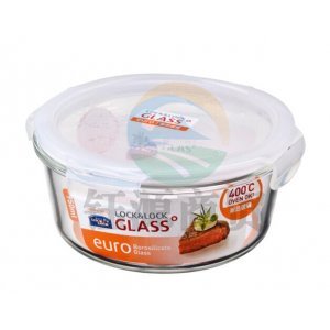 乐扣乐扣 LOCK&LOCK LLG821 耐热玻璃保鲜盒 微波炉饭盒 便当盒餐盒 380ml