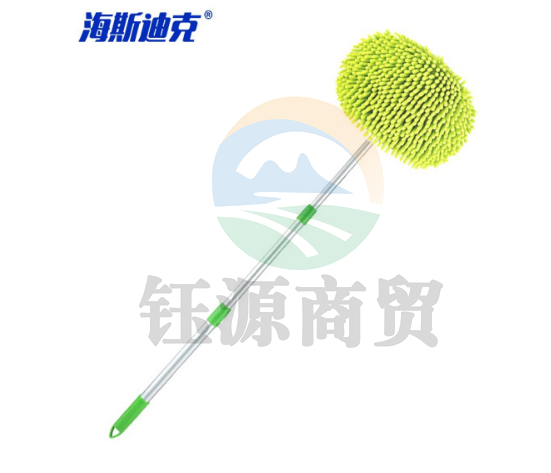 海斯迪克 HKY-290 雪尼尔可伸缩洗车拖把 汽车掸子刷车刷子 清洁蜡拖 绿色(铝合金三节套装)
