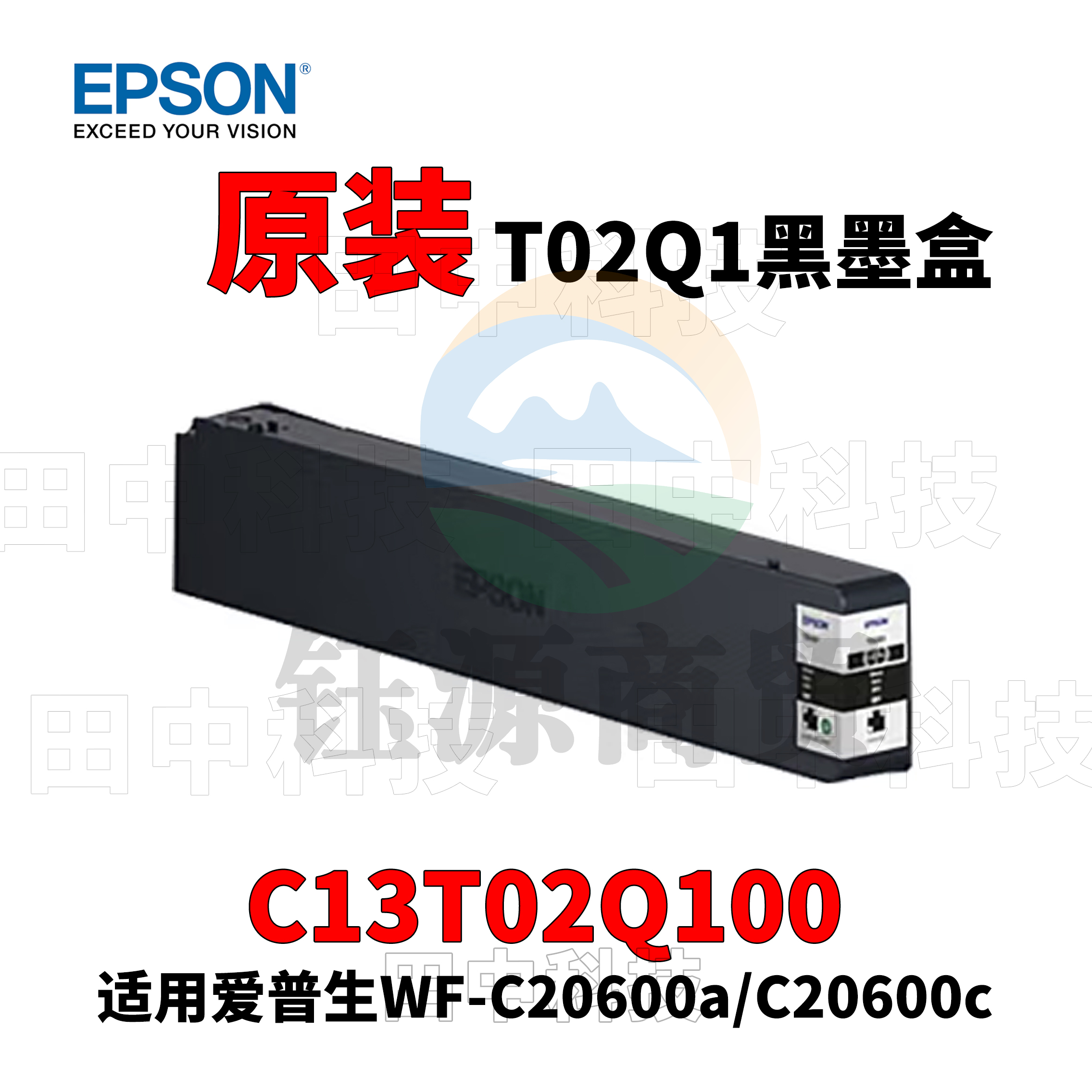 爱普生（EPSON）T02Q1 黑色墨盒（适用WF-C20600a/WF-WF-C20600c机型)约50,000页