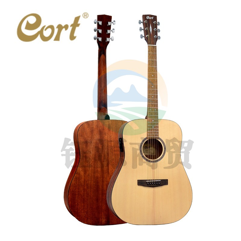 考特（CORT）AD850SE OP单板木吉他民谣电箱吉他41英寸男女初学者入门圆角原木色