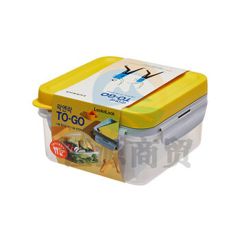 乐扣乐扣HPL979L 塑料保鲜盒大容量分格密封防漏饭盒餐盒便当盒 黄色1.2L