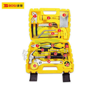 波斯（BoSi）28件组套日常五金工具套装大全电工维修多功能工具箱套装BS510928