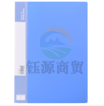 得力（dell）5039 A4侧入式资料册/文件册/文件袋-60页 蓝色