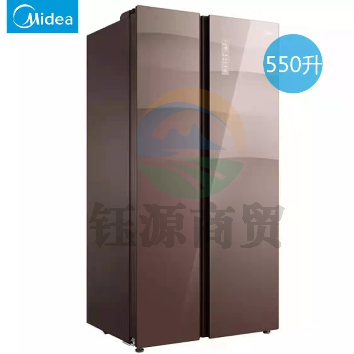 美的(Midea) BCD-550WKGPZM 电冰箱 550升 玻璃面板 多维智能双变频风冷 凯撒金