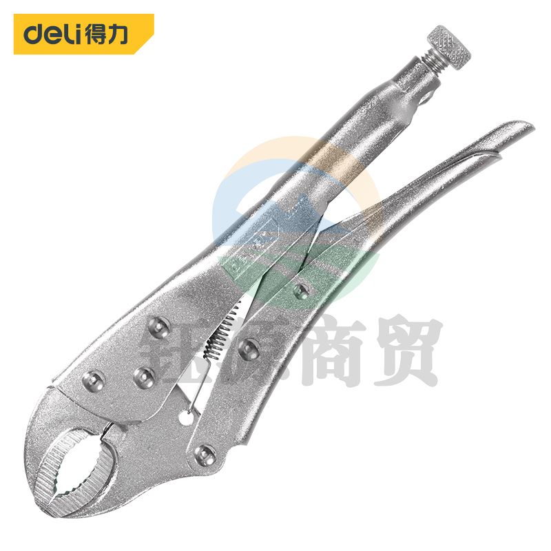 得力DL2001(deli) 重型日式圆口带刃大力钳夹持钳10英寸
