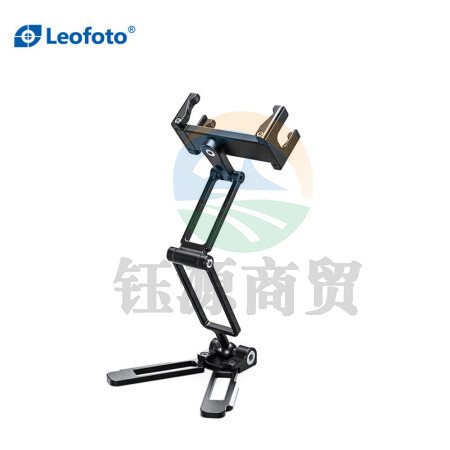 徕图（Leofoto）PS-4（黑色） 多功能折叠阿卡标准燕尾槽直播三脚架专用vlog拍摄云台手机夹