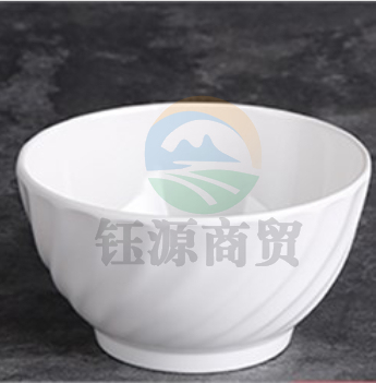 合尔利 17.5*7*9 密胺餐具 7寸 白色螺纹版 3985（单独购买20起送）