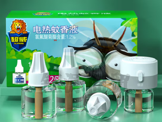 超威 电蚊香液驱蚊液驱蚊器灭蚊器灭蚊液防蚊液补充液4瓶1器225晚