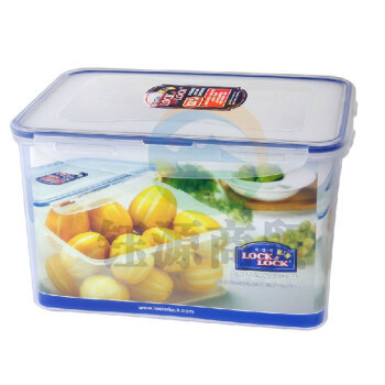 乐扣乐扣（LOCK&LOCK）HPL827 保鲜盒大米桶塑料冰箱储物盒 玩具收纳箱 PP材质面包储藏盒相机盒(4.5L)