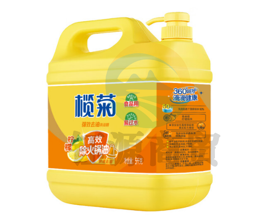 榄菊 洗洁精大桶 果蔬餐具清洗剂 菊之语柠檬去油5kg