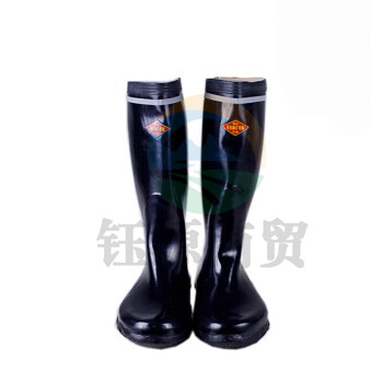 双安 6kv绝缘雨鞋 厨房鞋防水鞋 黑色高筒雨靴 牛筋防滑耐磨劳保套鞋胶鞋钓鱼鞋 43码