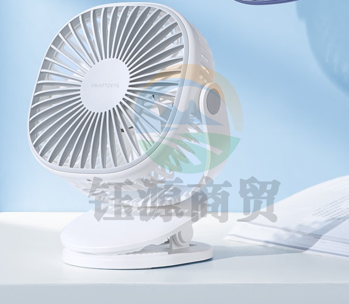 闪魔 小风扇 迷你桌面电风扇 低噪大风力空气循环扇 台夹两用 办公室风扇 【雅致白】静音大风*台夹两用*2000mAh充电款