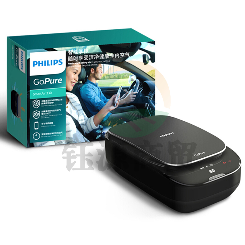 飞利浦（philips）车载空气净化器 车载净化器  智能预约净化 滤网更换提醒 Smartair330
