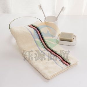 洁丽雅 素色缎档面巾 6638 70*34cm 黄色