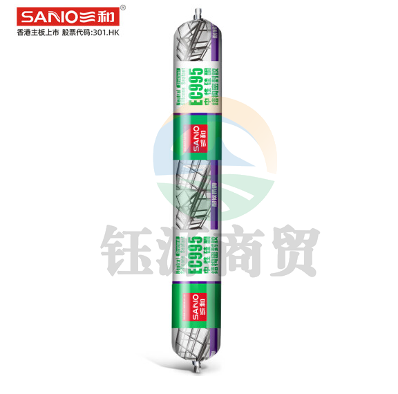 三和(SANVO)EC995L-800-013 中性耐候硅酮玻璃胶 金属石材收边密封胶600ml 透明