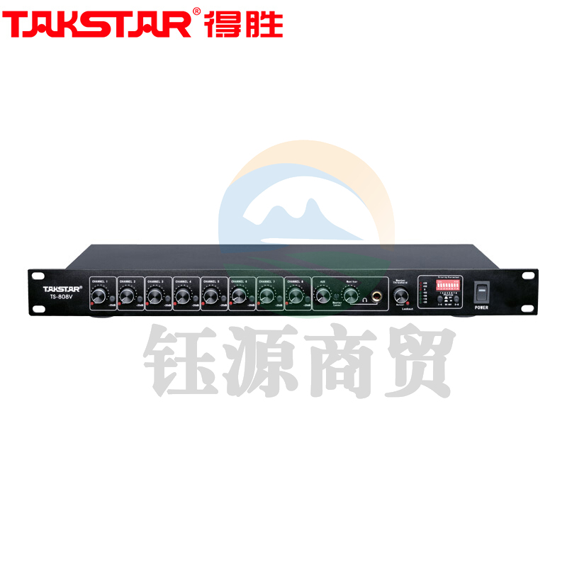 得胜(TAKSTAR) TS-808V 八路智能混音器 黑色 计价单位:台