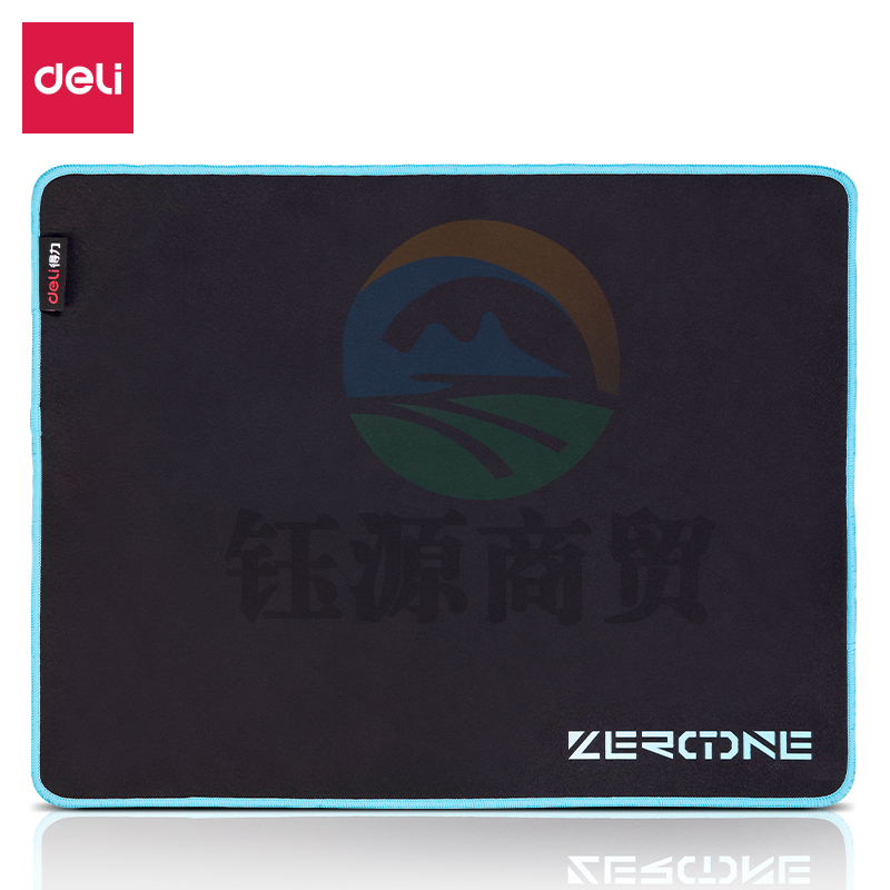 得力（deli）LN101-G1游戏鼠标垫  专业游戏鼠标垫 电竞鼠标垫高密表面定位准确（400*450mm）新型材质高度防滑鼠标垫(黑)(块)