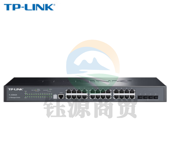 普联（TP-LINK）TL-SG6428 28口全千兆堆叠式三层网管交换机24电口带4光口企业级商用网络汇聚核心层交换器