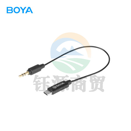 BOYA博雅 音频线 3.5mmTRS公头转安卓手机Type-C公头话筒转换线连接线麦克风转接线 0.2米 BY-K2