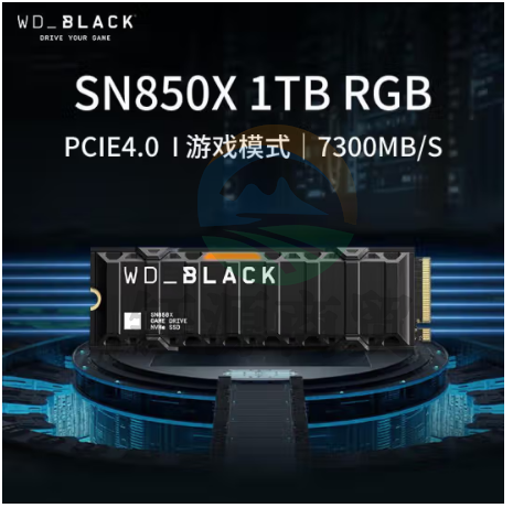 西部数据（Western Digital）1T SSD固态硬盘 M.2接口（NVMe协议） WD_BLACK SN850X RGB炫酷版 PCIe Gen4