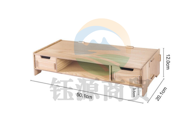 金隆兴9136 手工DIY系列1层电脑增高架 显示器托架 笔记本支架 木纹色