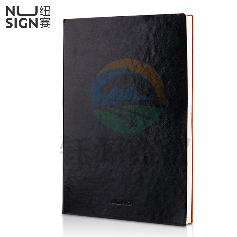 纽赛(NUSIGN)NS253皮面笔记本 A5/160张 深夜黑