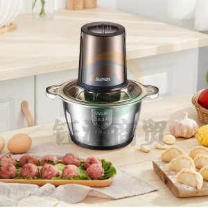 苏泊尔JR18GS-300 绞肉机 2L大容量 不锈钢多能料理机 全自动家用电动绞馅机 搅拌机 碎菜机