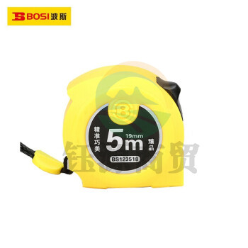 波斯（BoSi）5米钢卷尺高精度钢卷尺子 盒尺木工尺子 黄鲁班尺 5mx19mm BS123518