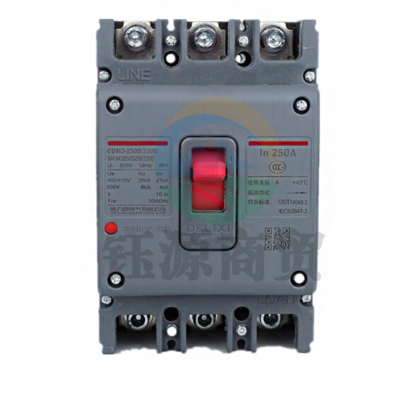 德力西 空气开关 塑壳断路器 过载保护 CDM3-250S/3300 200A