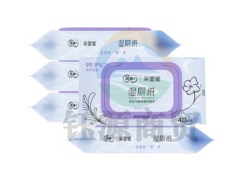 洁柔湿厕纸 朵蕾蜜 99.9%除菌40片*5包 富含马鞭草精华 私处卫生清洁DS001-05E