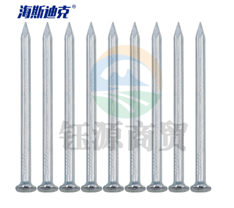 海斯迪克 HK-04 水泥钢钉 直纹水泥钉 白钢钉 镀锌水泥钉建筑工地钉 90mm（1KG）