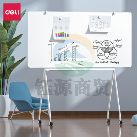 得力（deli）MB715芭蕾支架式99.9%防护白板900*1500mm 超窄边框稳固型