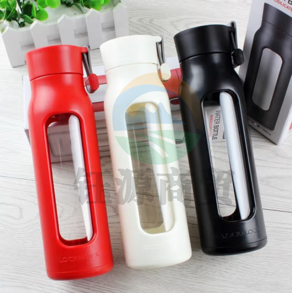 乐扣乐扣（LOCK&LOCK）LLG651 玻璃杯小清新耐热水杯 便携杯创意随手杯350ml 颜色备注