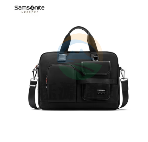 Samsonite/新秀丽公文包男士时尚商务电脑包手提斜跨两用包 NQ2*09001 黑色