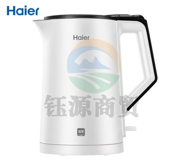 海尔（Haier）HKT-K6S17B 电水壶 双层防烫烧水壶热水壶 304不锈钢无缝内胆电热水壶1.7L大容量