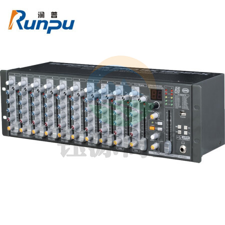润普RP-RX1202 音视频会议十二路标准3U机箱式调音台/舞台户外演出